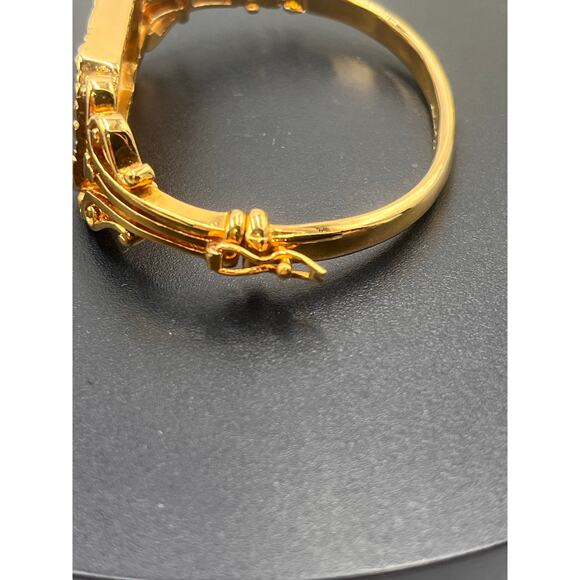 Avon Smithsonian Institution Vintage Mary Todd Lincoln Black Enamel Bracelet Box - Picture 4 of 8